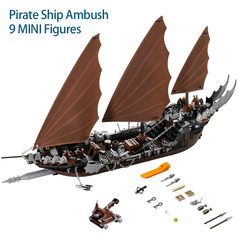 Pirate Ship Ambush Building Blocks Bricks Boat 79008 16018 80035