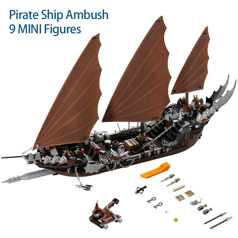 Pirate Ship Ambush Building Blocks Bricks Boat 79008 16018 80035