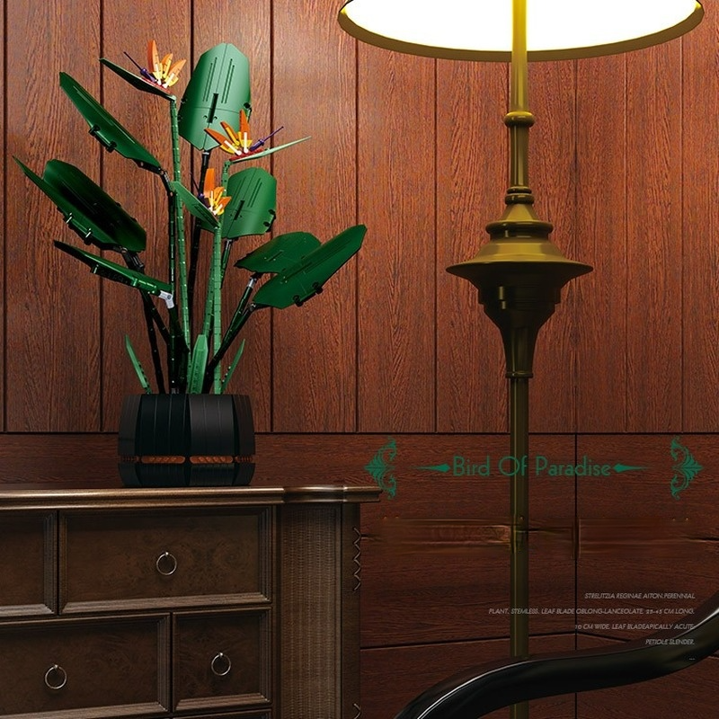 10289 Bird Of Paradise Bouquet Rose Building Block Unziptoy Diy Potted Illustration 10298