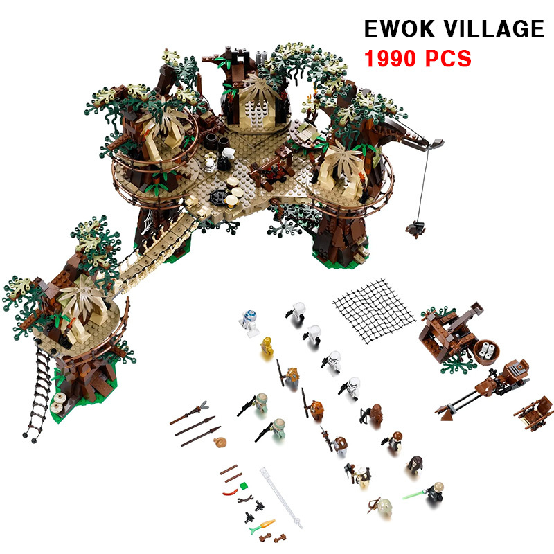 Building Blocks 10236 05047 81049 Ewok Village Star Plan Wars Model