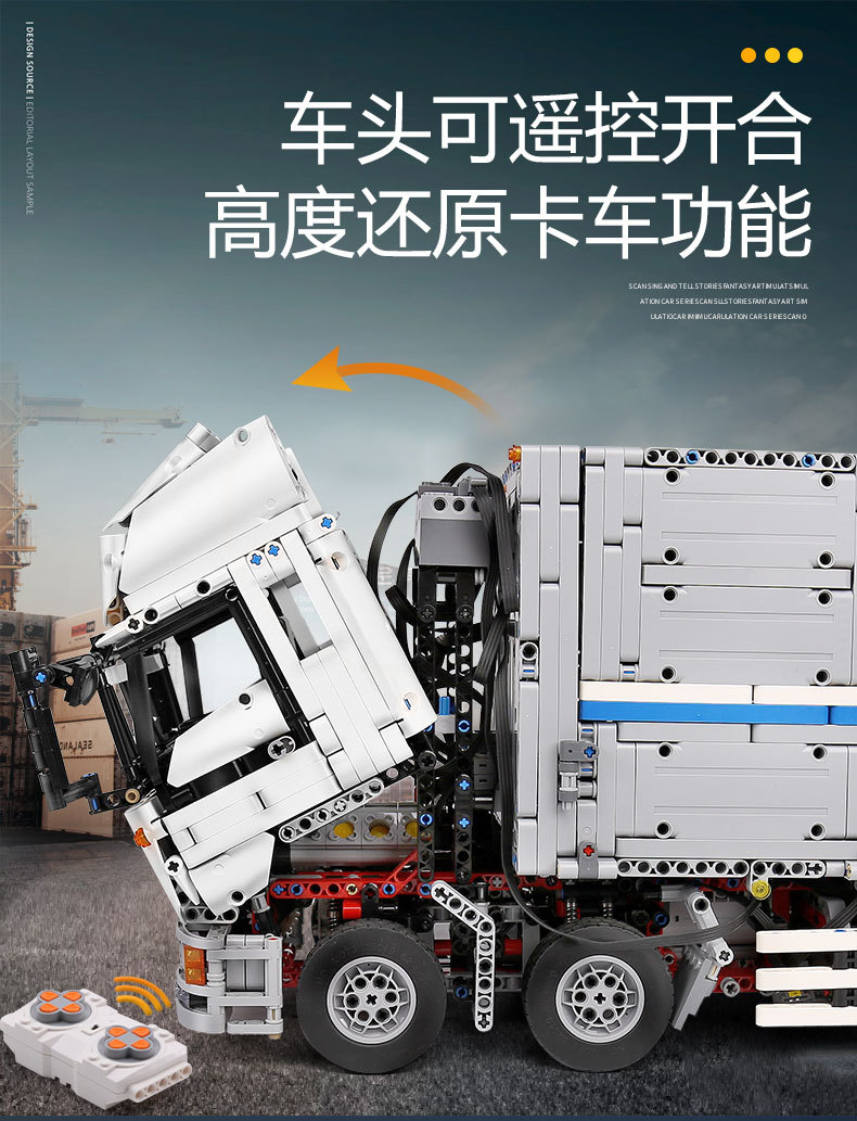 Mould King 13139 4166Pcs Car Toys The MOC-1389 Wing Body Truck Building Blocks 23008