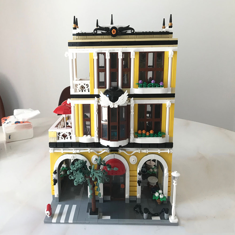 Ideas Creative Expert City Street View The Tea Shop 2985Pcs Moc Modular Brick Building Garden Center 89124