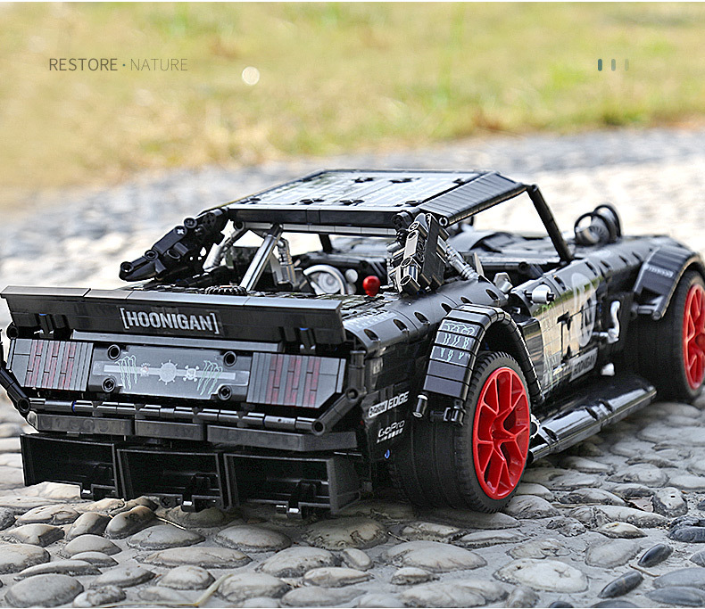 3209Pcs 1965 Ford Mustang Hoonicorn Racing Car Building Block Bricks 90068 20102