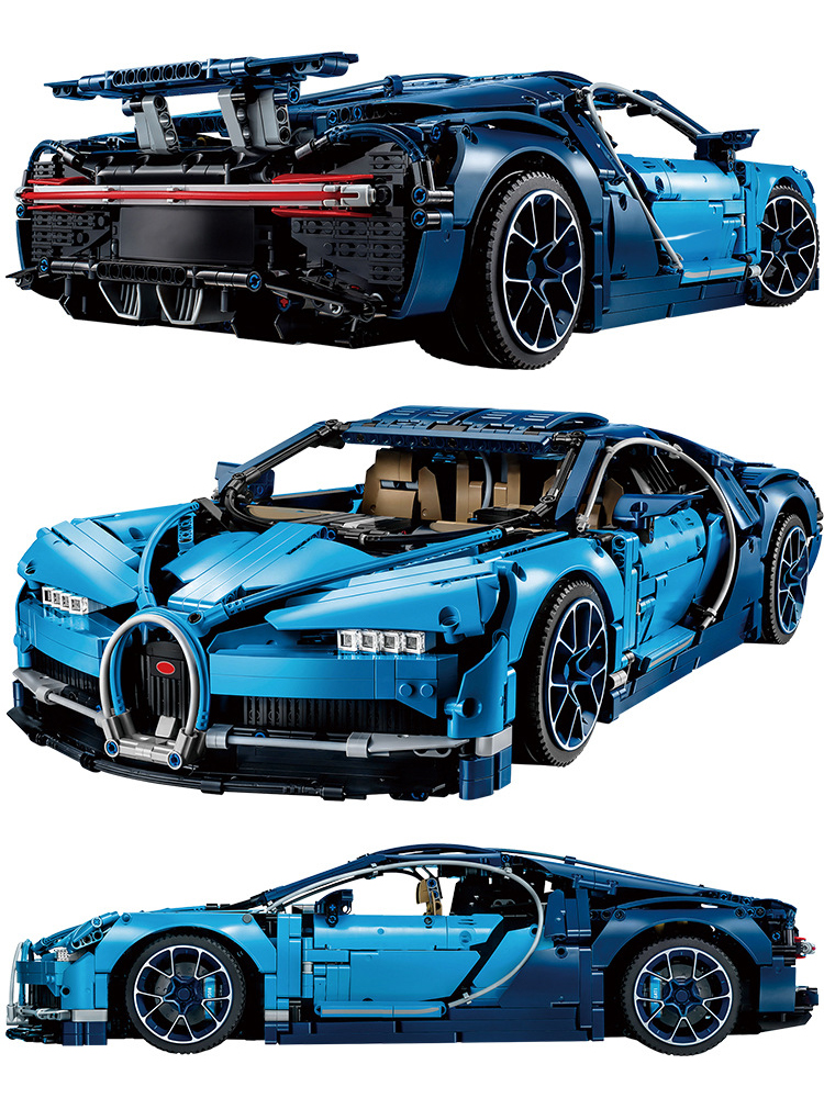 Technical Racing Car Bugattied Chiron 1:8 Model Static Building Blocks 90056 42083 20086