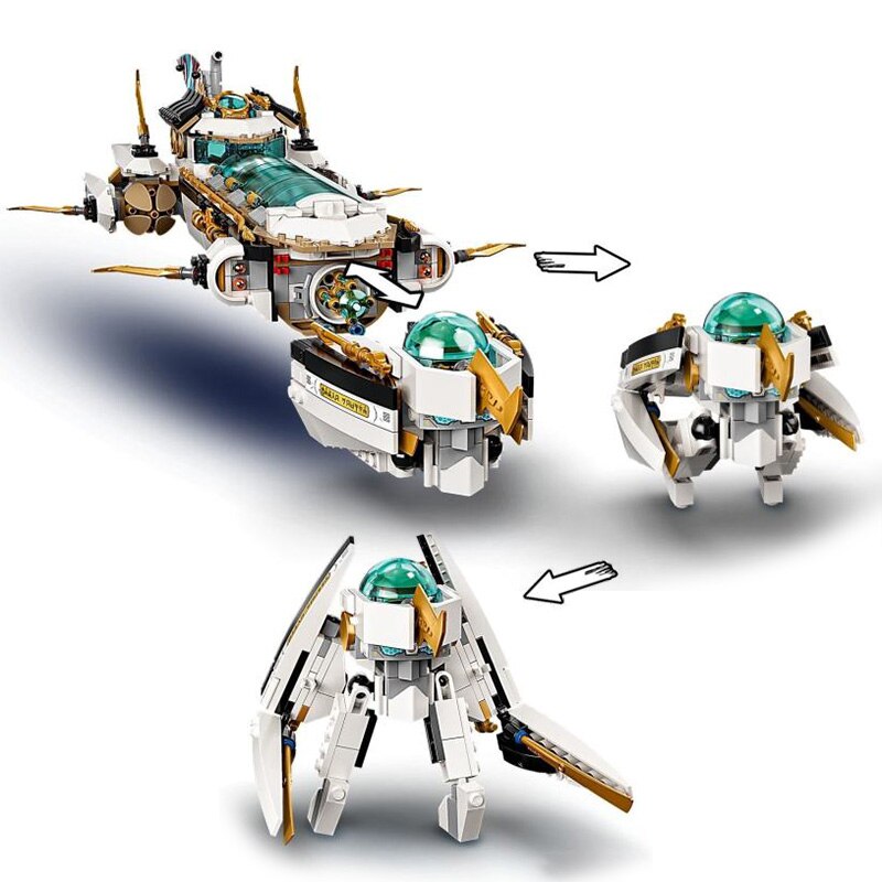 In Stock Hydro Bounty Ship Building Blocks Bricks Submarine Model Undersea Boat Christmas Birthday Toy Gifts Compatible 71756