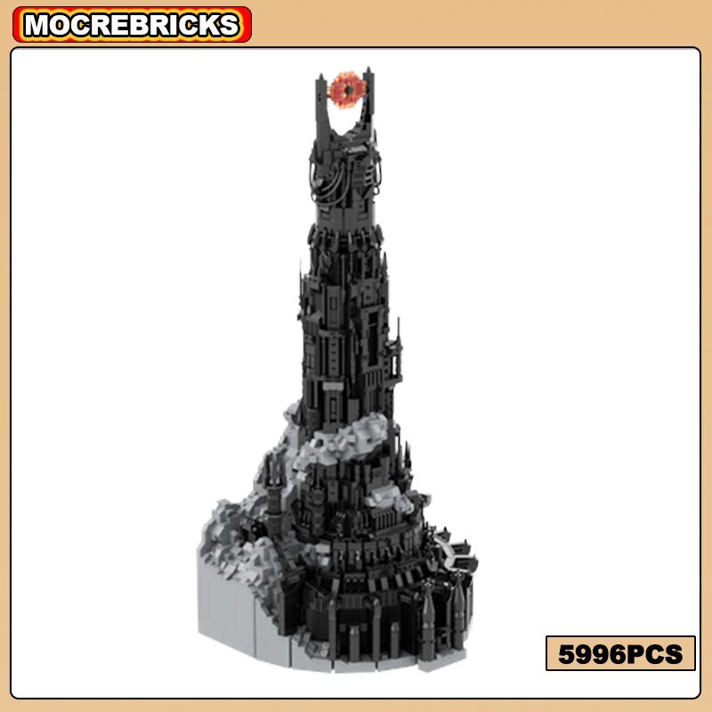 Sci Fi Movie Magic ring Architecture Barad-dûr Orthanc MOC Building Blocks Assembly Model DIY Collection Technology Bricks Toys