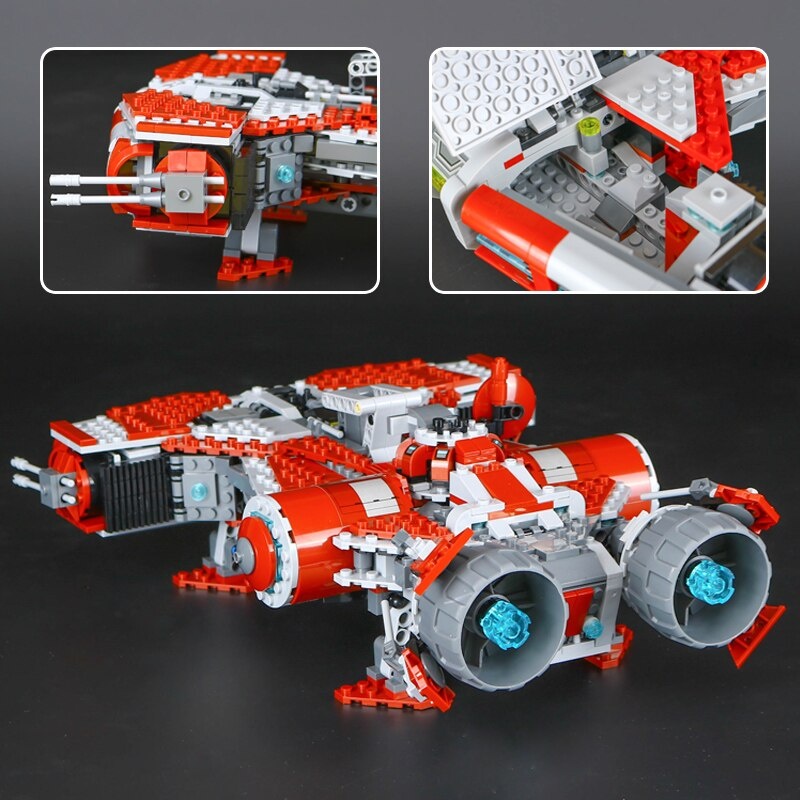 05085 Star Plan Toys War Series The 75025 Defender Class Cruiser Set Building Blocks