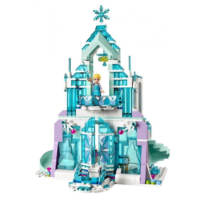 25002 Elsa Anna Magical Ice Castle 41148 Model Building Blocks Snow World