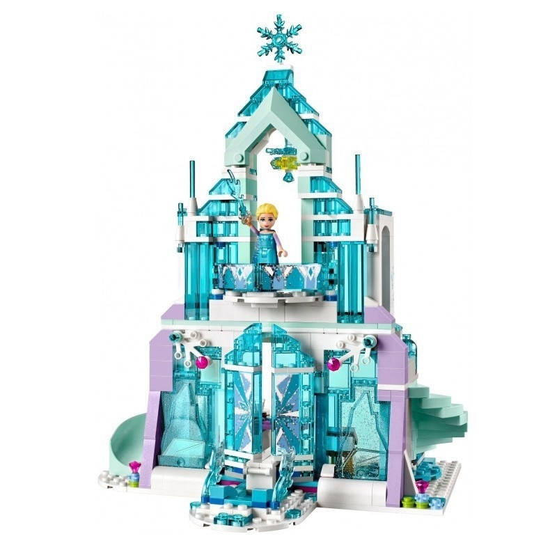 25002 Elsa Anna Magical Ice Castle 41148 Model Building Blocks Snow World