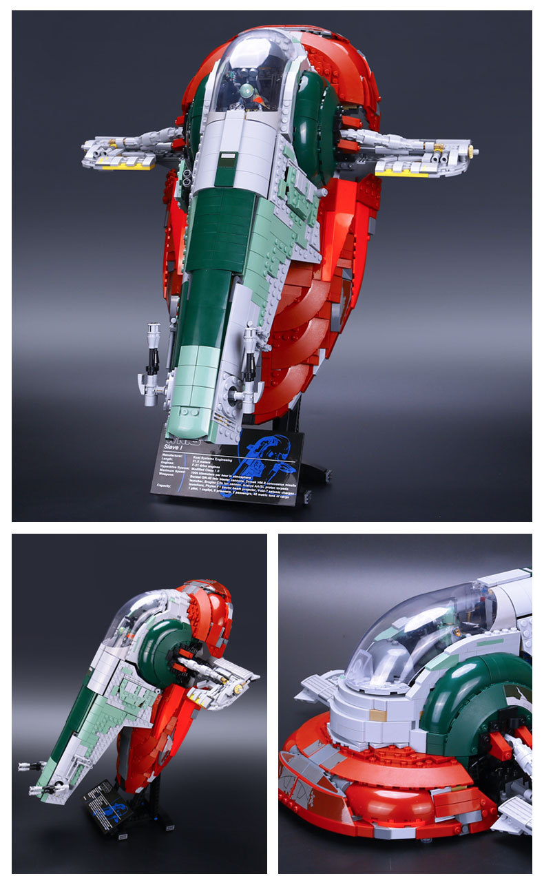 05037 Slave I Gunship Building Blocks Brick Birthday Chirstmas Gift model kit Toy 1996PCS