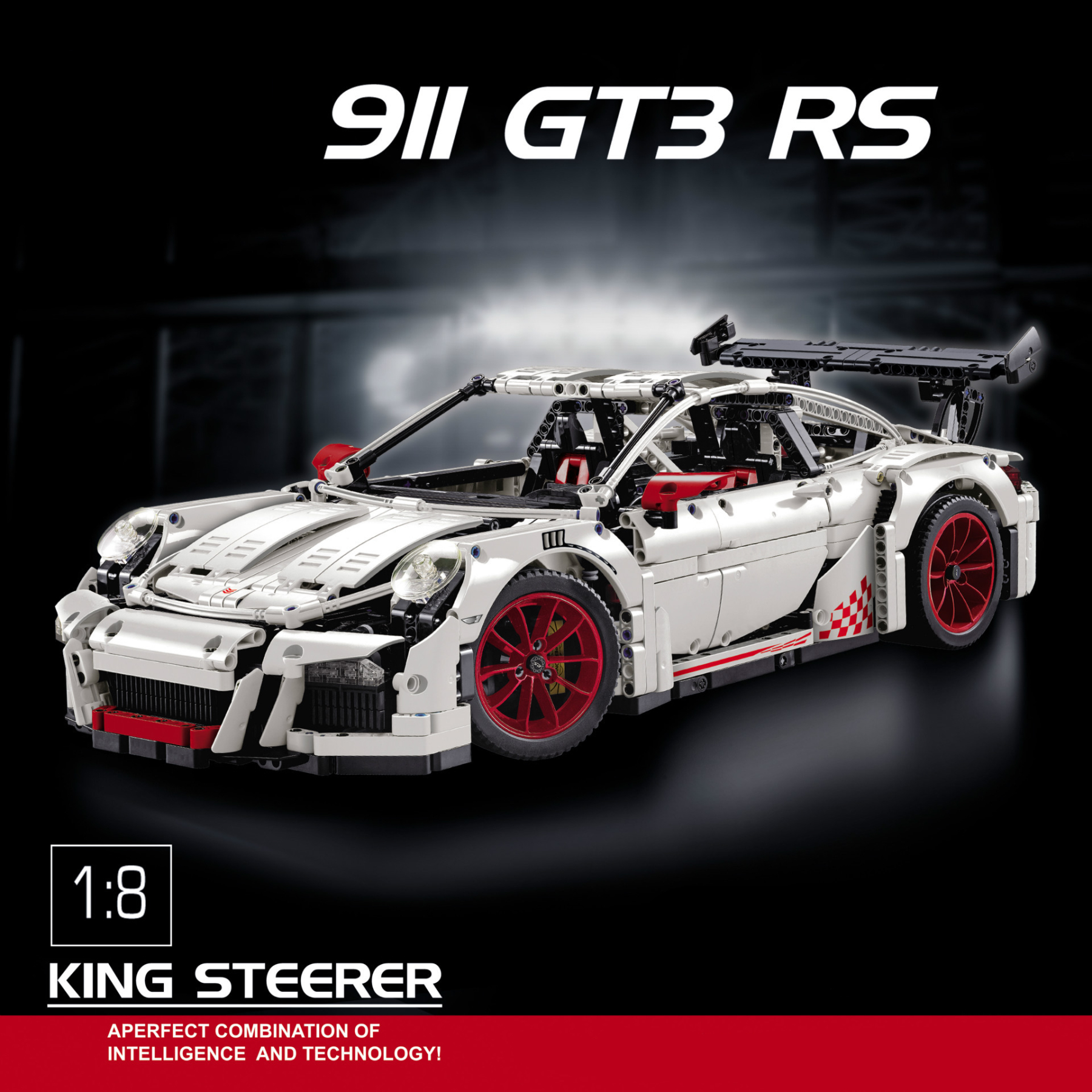 90089 2728Pcs High-tech Italian Super Race Car Model Building Block 42056 20001 3368B 3368C