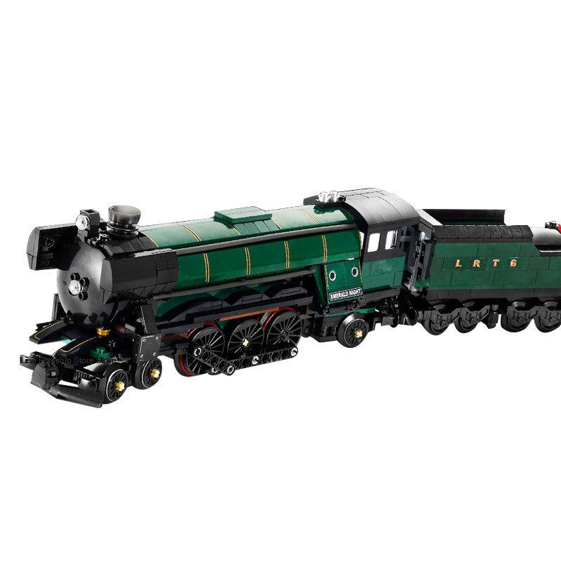 High Technology Series Emerald Night Train Model Building Block 10194 91005 21005 10271