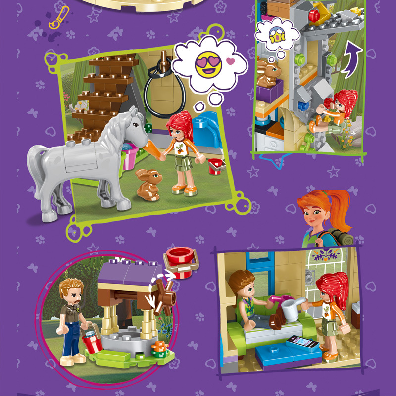 796pcs House Building Blocks Friend Woods Villa House Bricks Classic Girl Model Family 41369 3020 01081