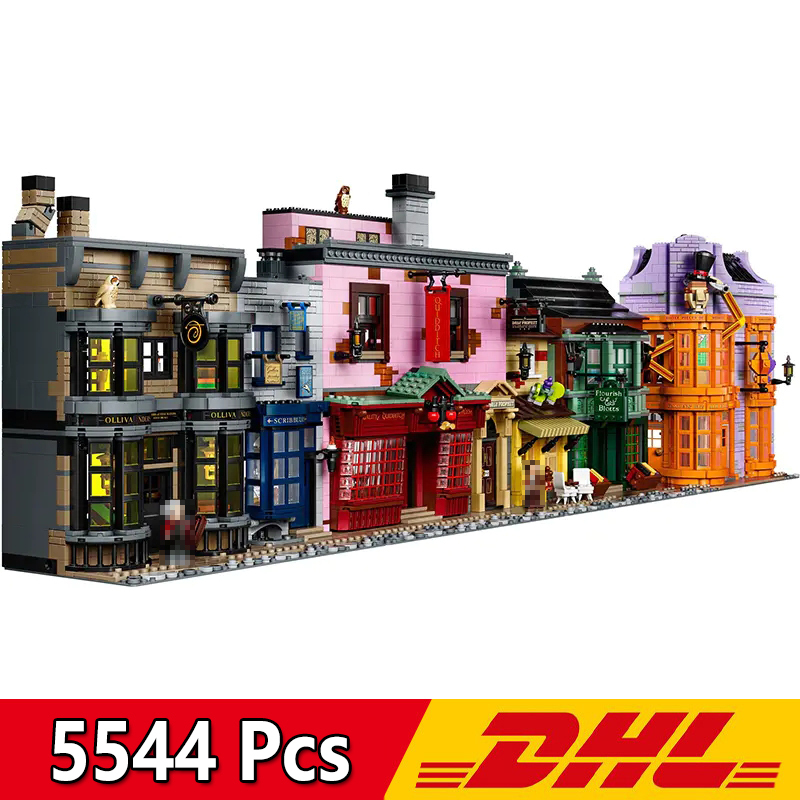 Big Movie Magic Diagon Alley With Mini Figures Buidling Blocks 20007 1