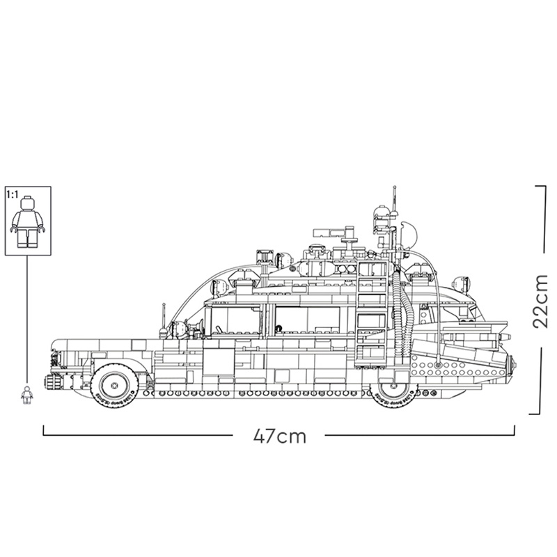 GHOST BUSTERSD ECTO-1 CAR Building Blocks Automobile 10274 81018 60103