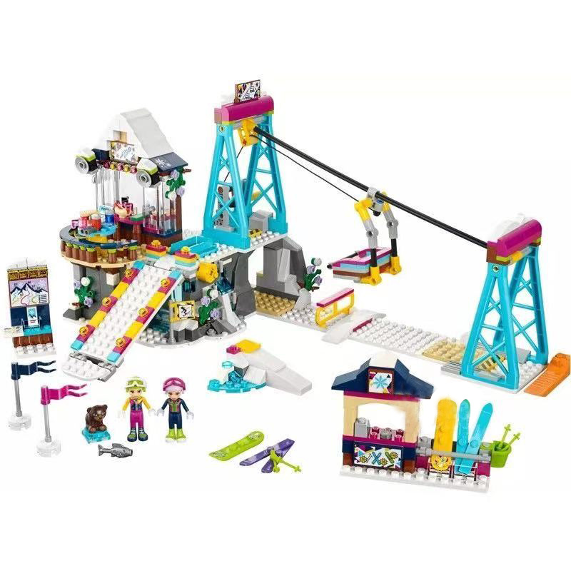 591Pcs Friends Snow Resort Ski Lift Trail Map Stand Model Building Blocks 41324 10732