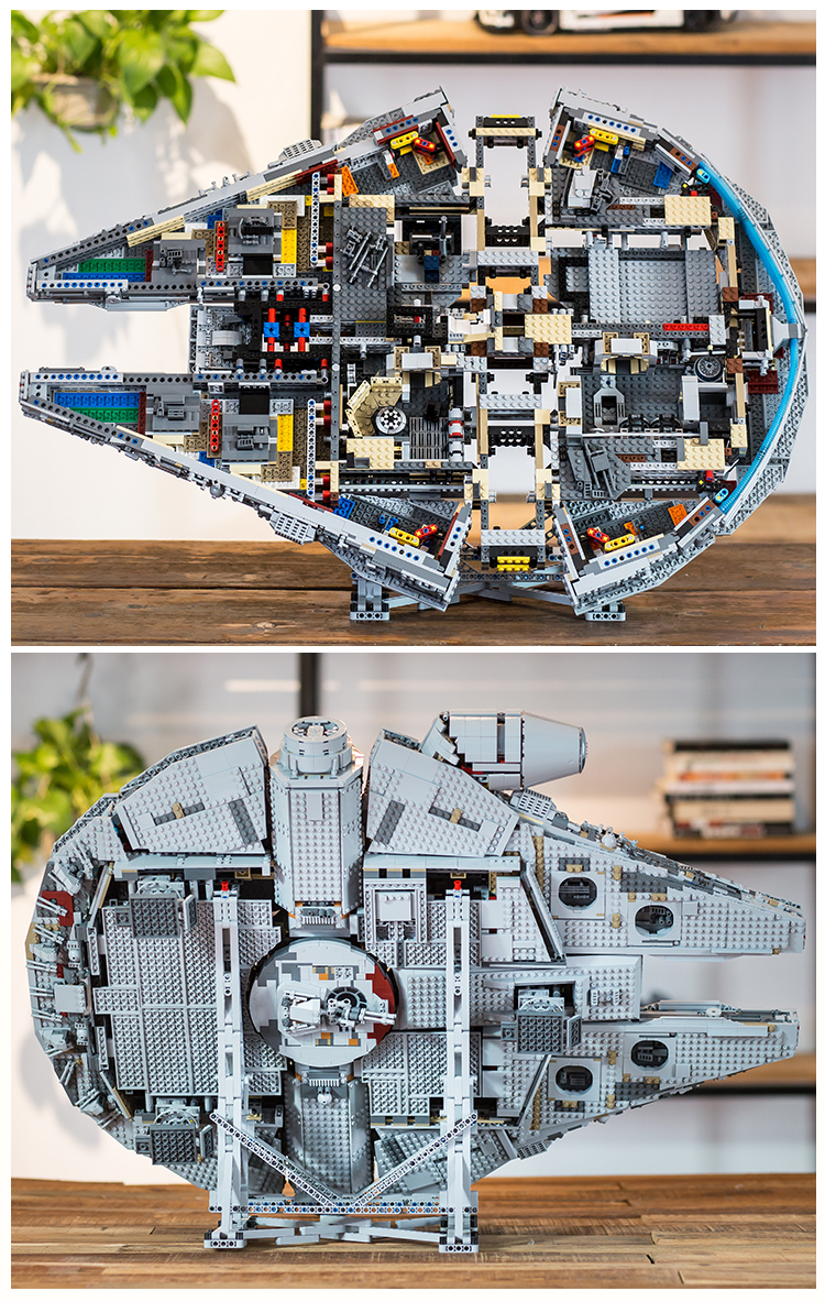 Vertical Display Stand For Ultimate Millennium 75192 Falcon Compatible With 05132 Star Toys Wars Accessories Collectible Model