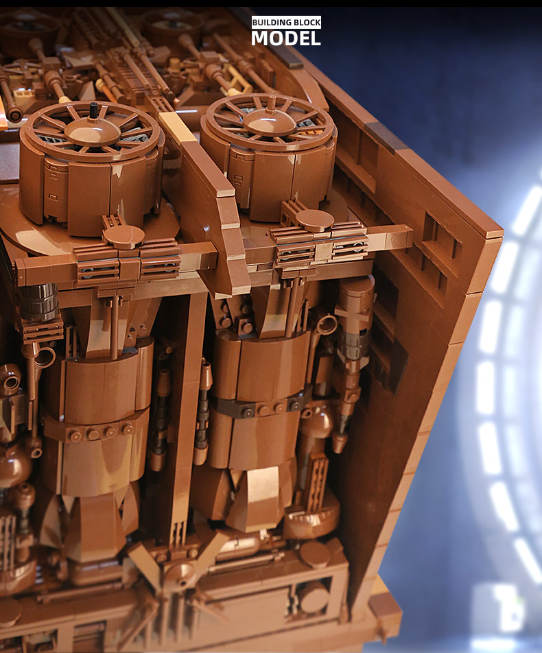 MOULD KING 21009 Star Plan Toys The MOC-13289 Motorized Cavegod UCS Sandcrawler Star Destroyer Model Building Blocks Kids Gifts