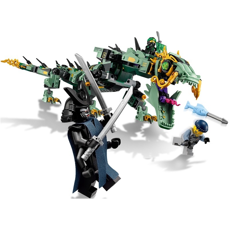 574pcs Mecha Dragon Building Blocks 70612 Green Ninjas Mech Dragon Blocks