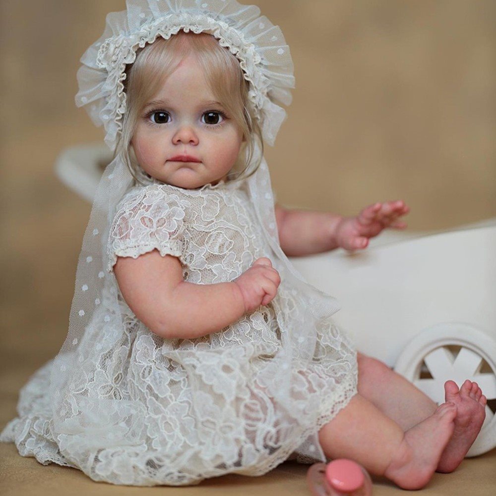 12 Inches Lifelike Sweet Sorrow Blond Hair Reborn Doll Girl - Maggie Series