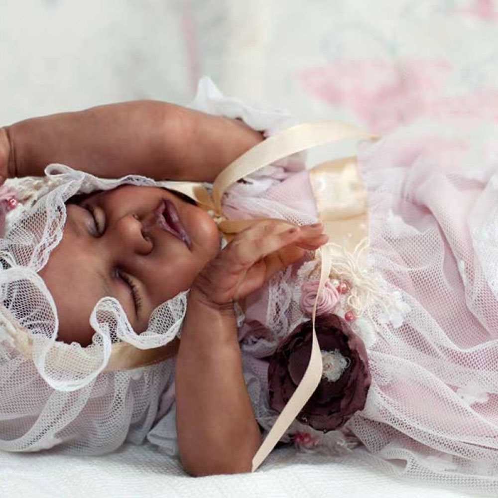 22"Adopted Beautiful Custom Africa American Reborn Baby OOAK Lifelike Baby Girl Boy 