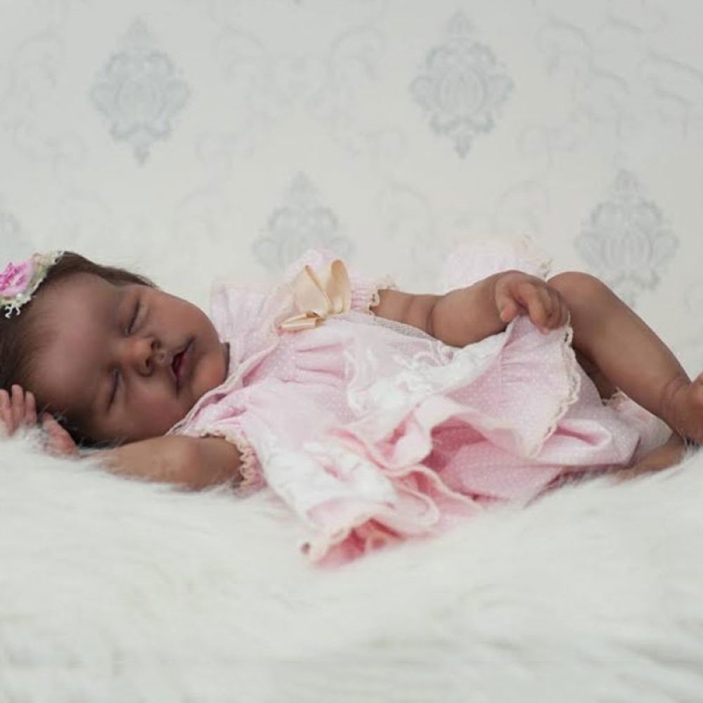 22"Adopted Beautiful Custom Africa American Reborn Baby OOAK Lifelike Baby Girl Boy 