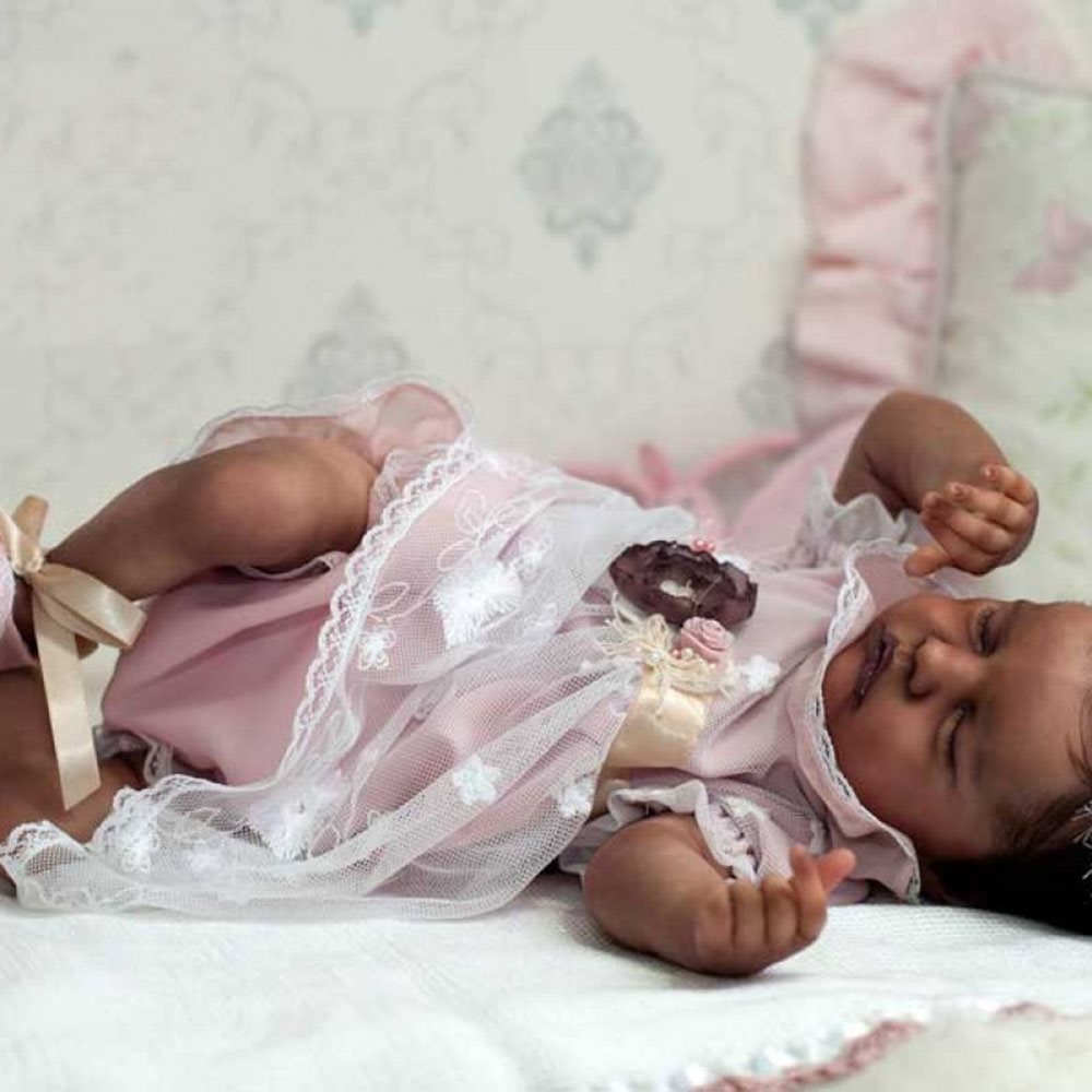 22"Adopted Beautiful Custom Africa American Reborn Baby OOAK Lifelike Baby Girl Boy 