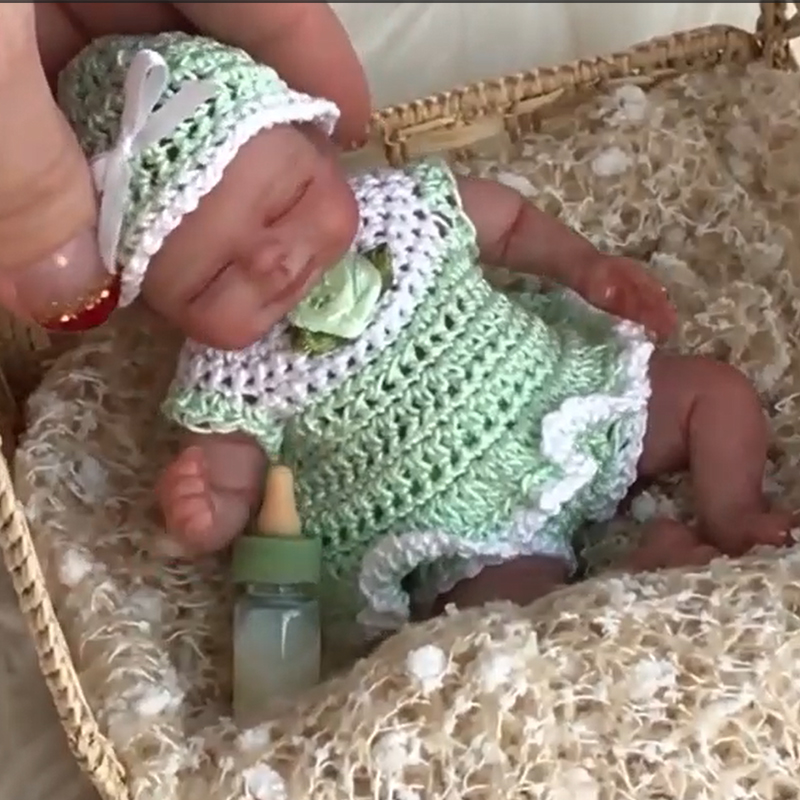 5'' Soft Touch Silicone Lifelike Mini Reborn Baby Doll