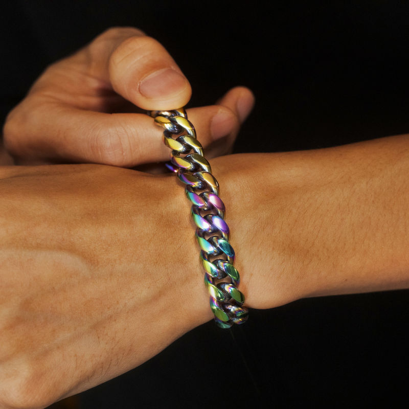 7-9" Men Women Colorful Miami Link Bracelet Sulludd