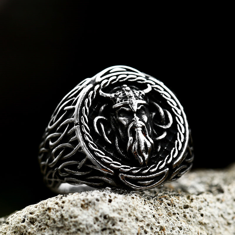 Viking Warrior Odin Celtic Weave Ring Stainless Steel Sulludd