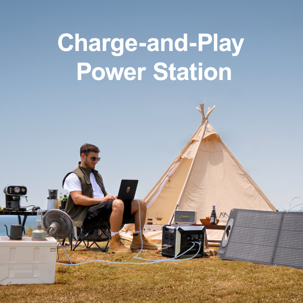 VDLPOWER HS2400 Portable Power Station 2048Wh/2400W LiFePO4 Battery for Home Backup