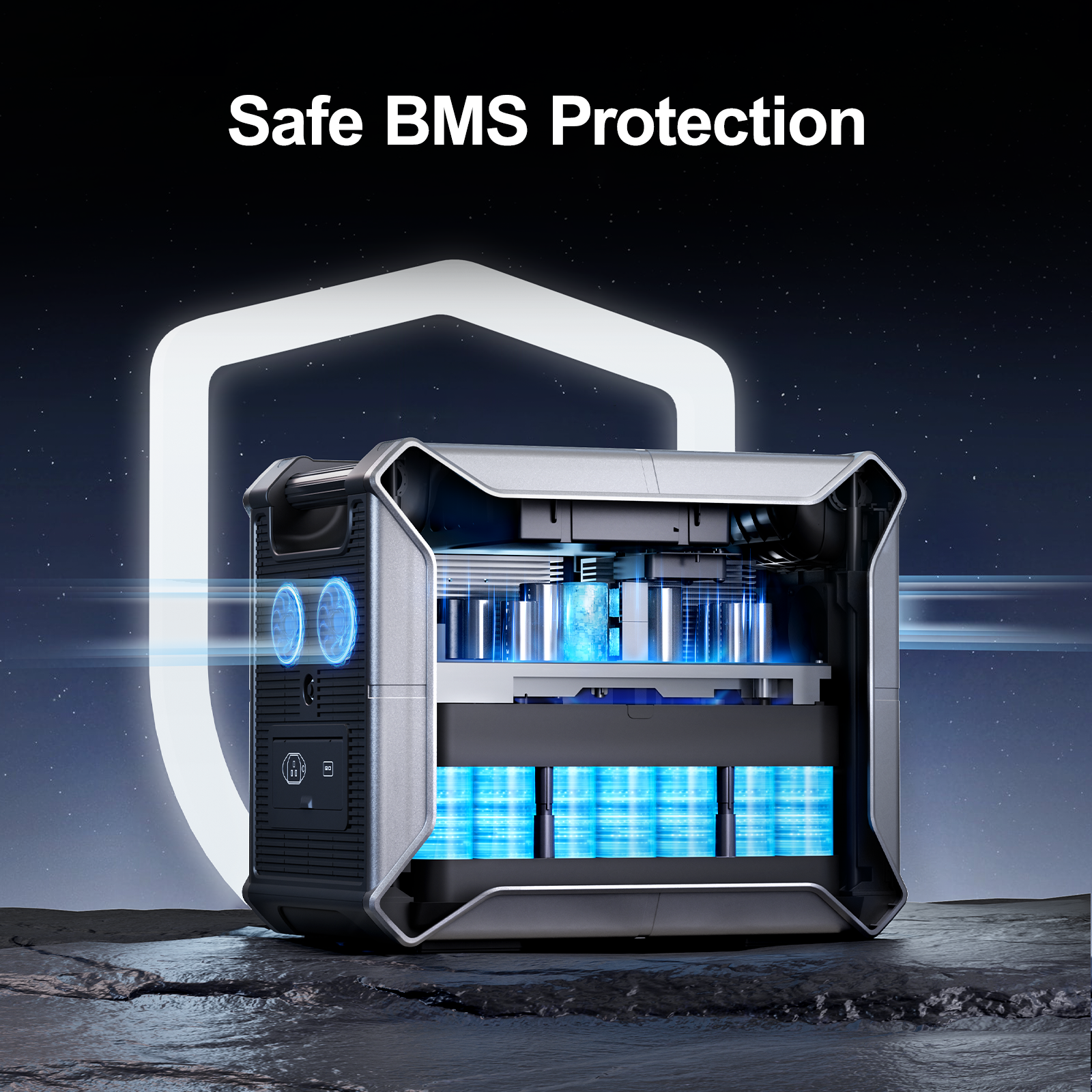 VDLPOWER HS2400 Portable Power Station 2048Wh/2400W LiFePO4 Battery for Home Backup