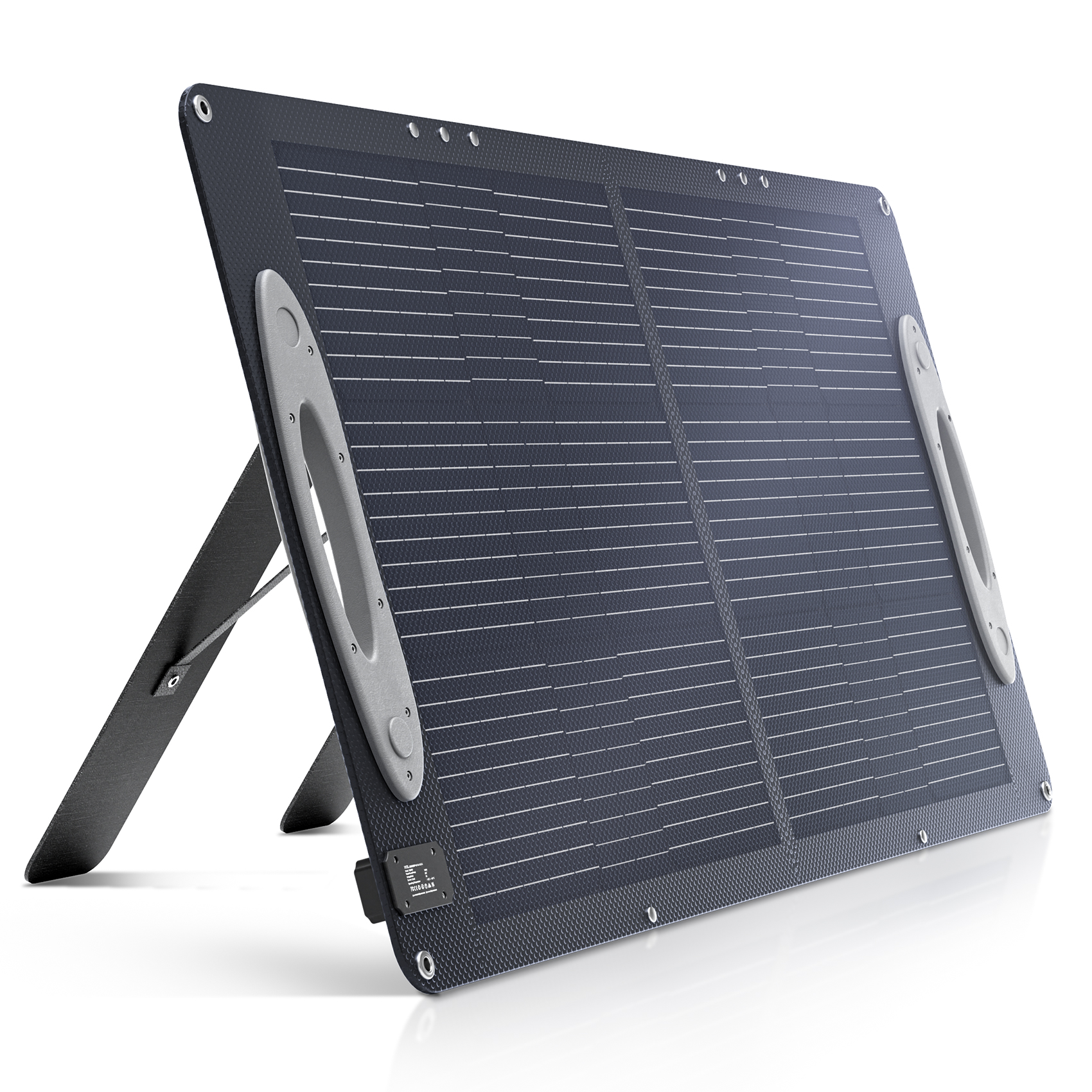 VDL Panel solar portátil SC0201, kit de panel solar plegable monocristalino  de 200 W con soporte ajustable, salida MC-4 para estación de energía de
