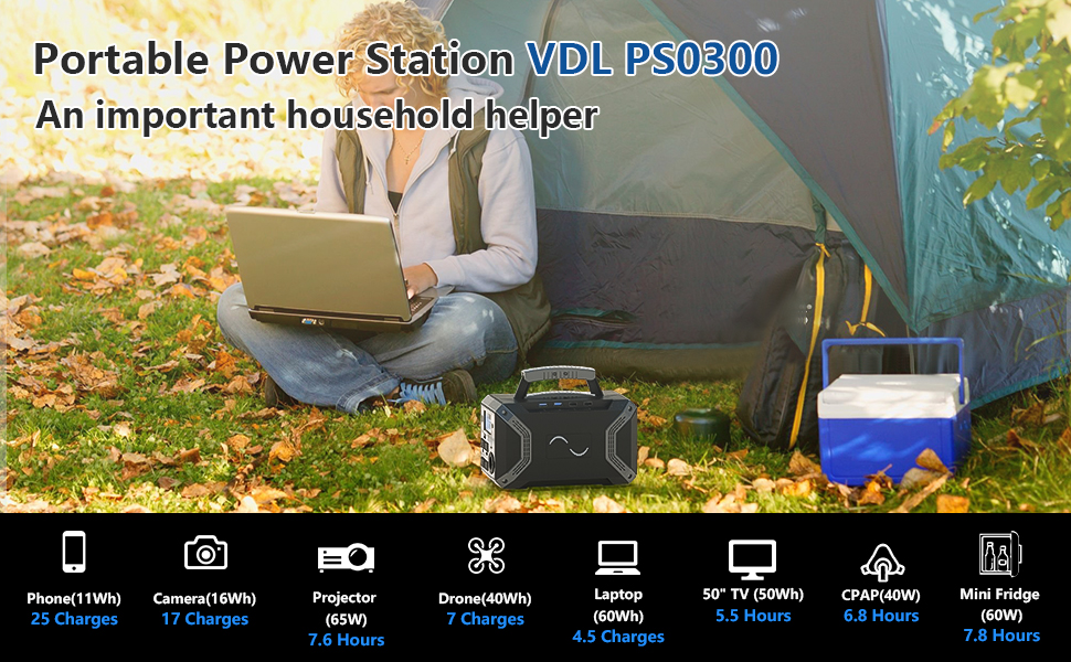 VDLPOWER PS0300 Portable Power Station 300W