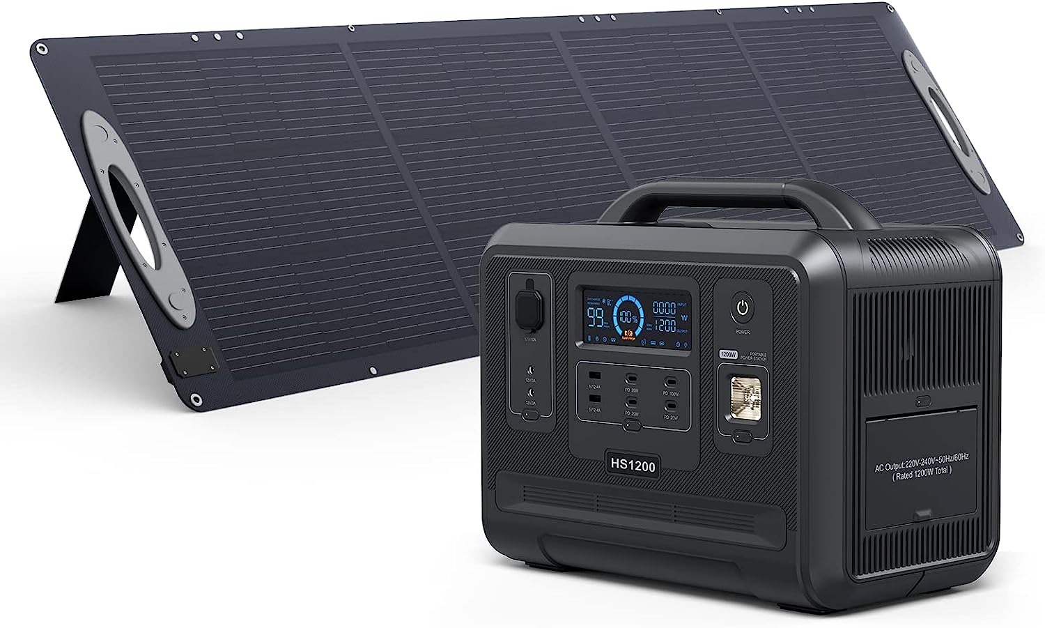 Portable Power Station 1200W Solar Generator, LiFePO4 Battery VDL HS1200  Fully Charged within 2 Hours, 6x110V