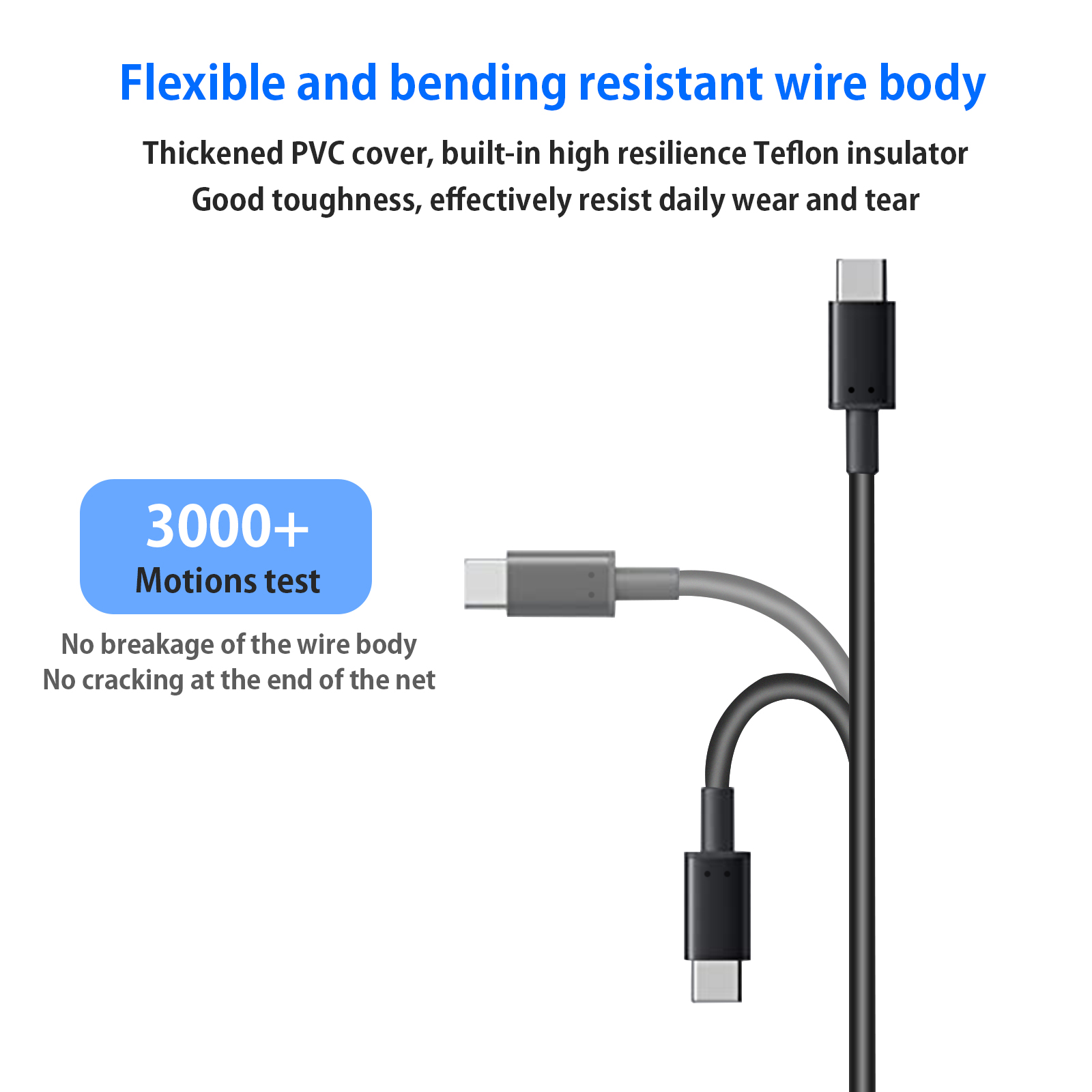 VidaPower High-Wattage, USB-C Cables - 16-inches (400mm)