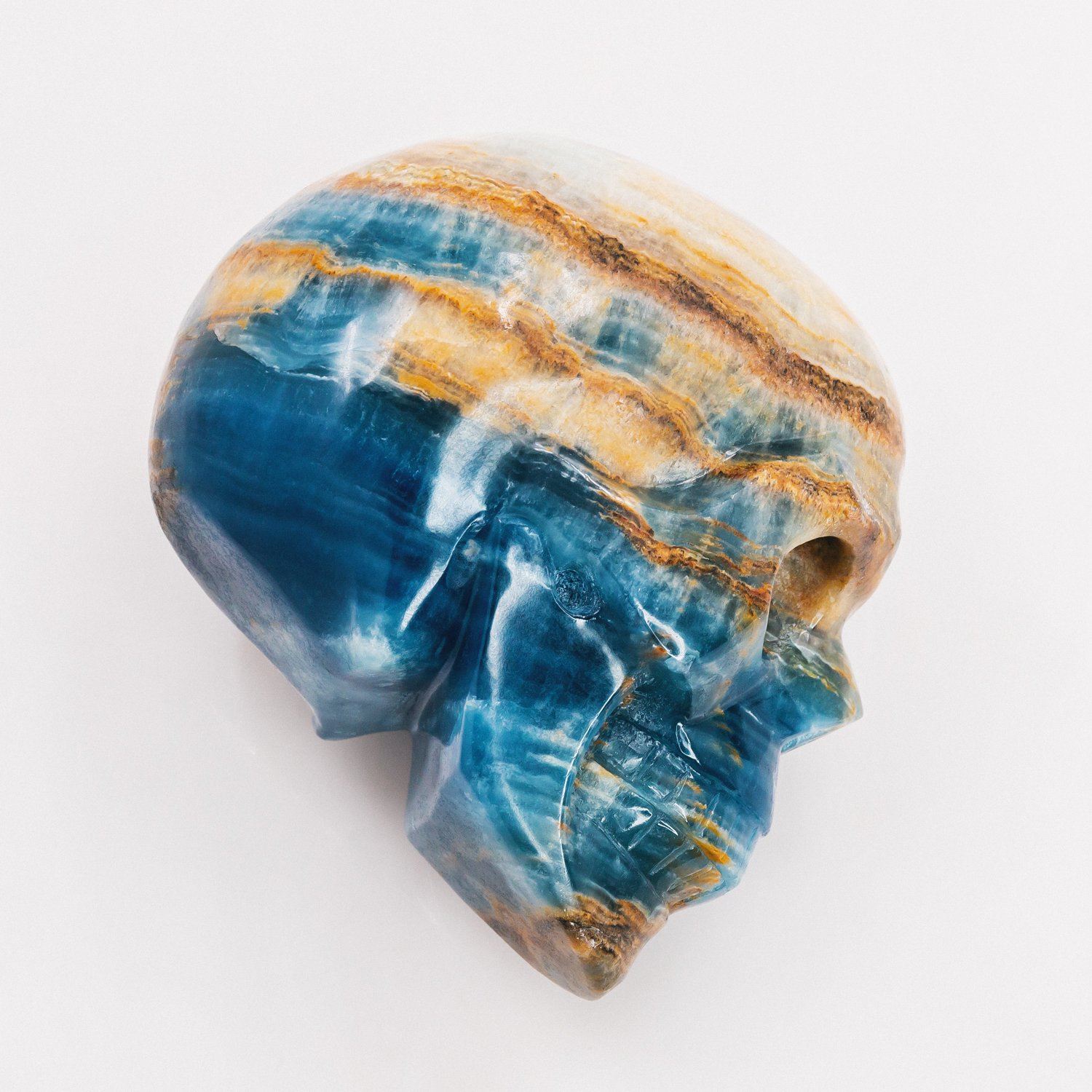 Blue Onyx Skull