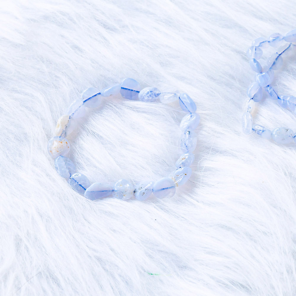 【Chips Bracelet 】Blue Lace agate