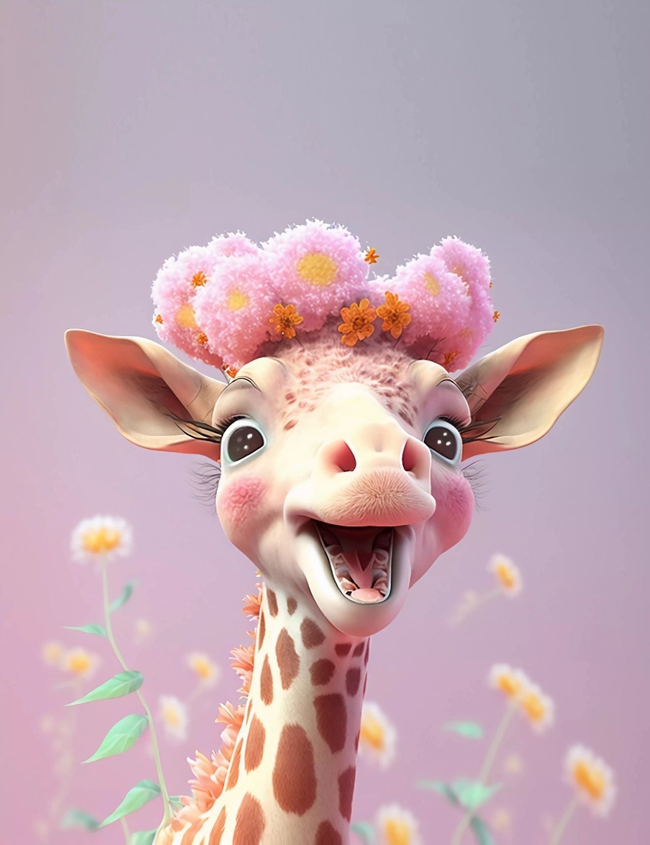Diamond Painting - Pink Giraffe