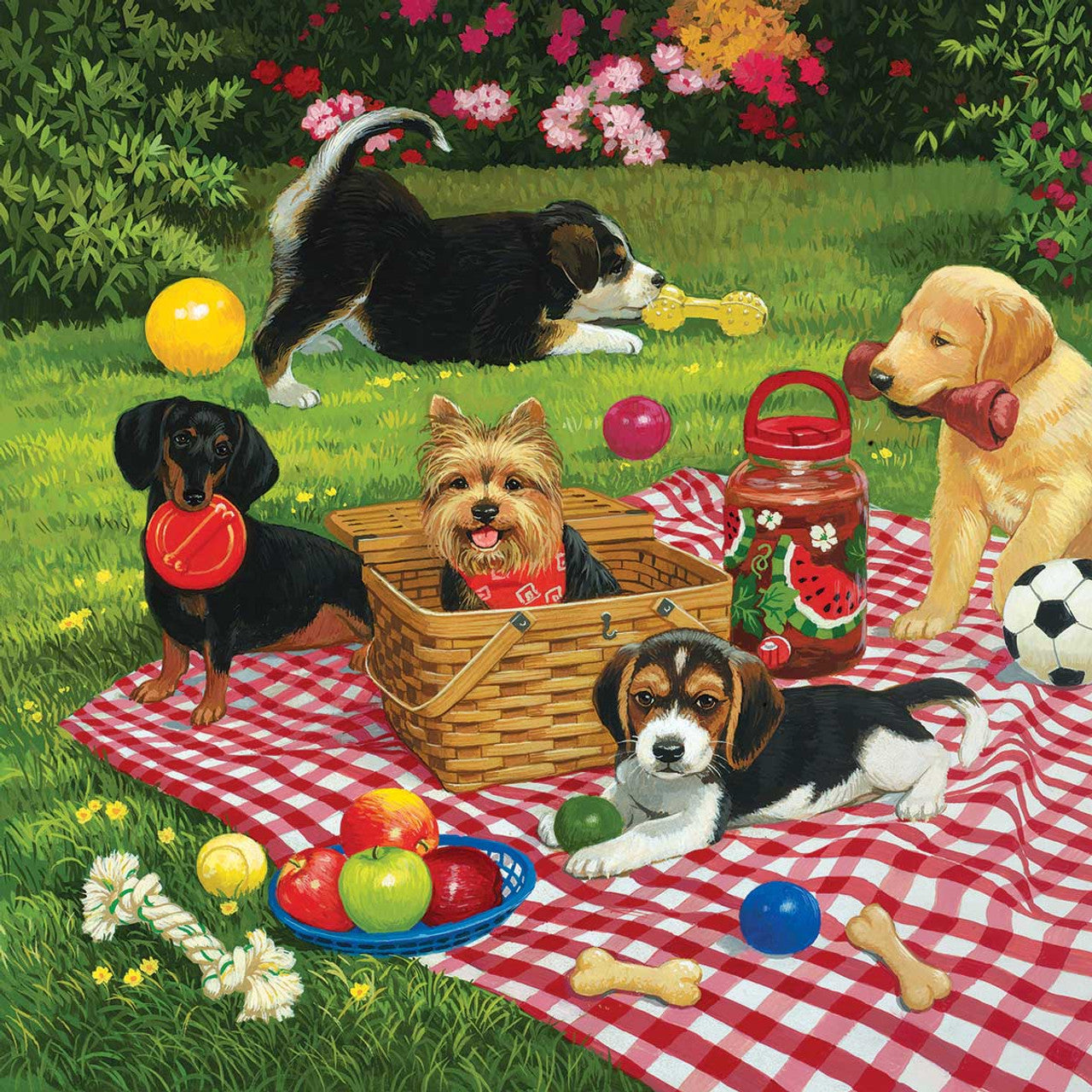 Diamond Painting - Puppy picnic party