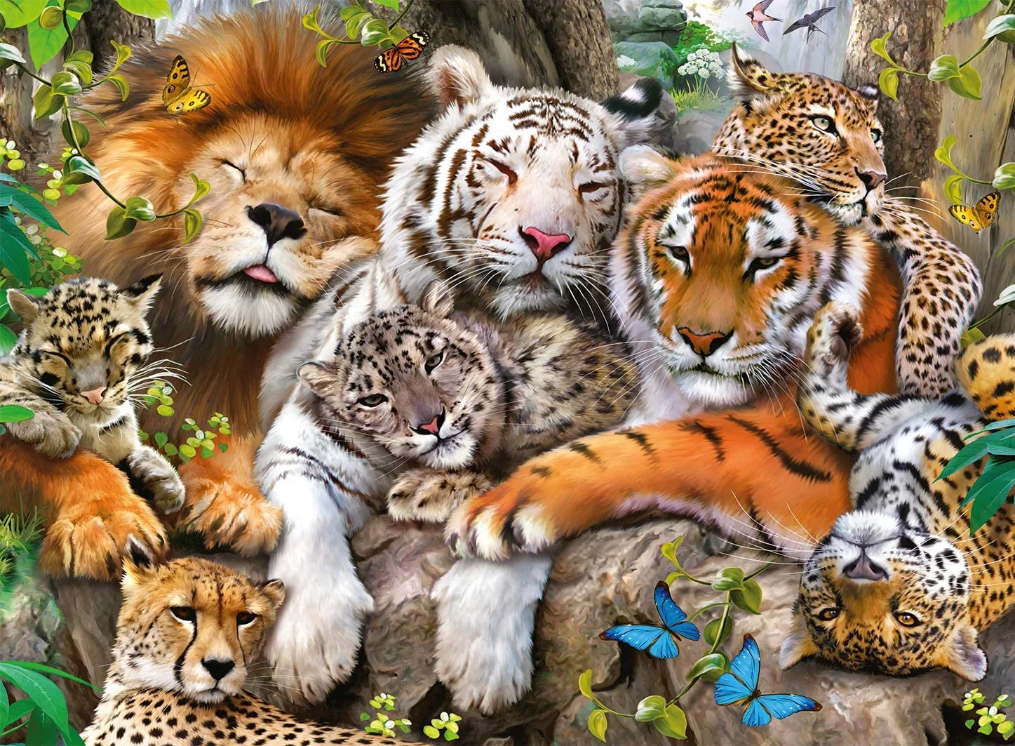 Diamond Painting - Tiger Lion Leopaard