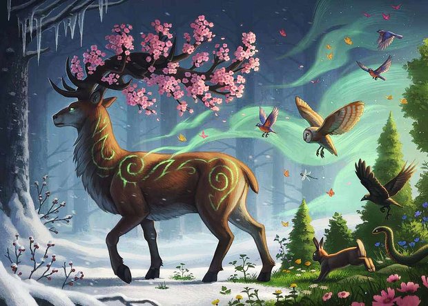 Diamond Painting - Flower Deer