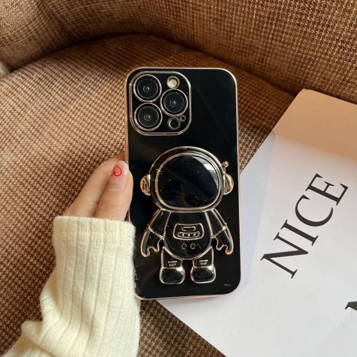 🧑‍🚀🧑‍🚀Astronaut Folding Bracket iPhone Case With Camera Protector