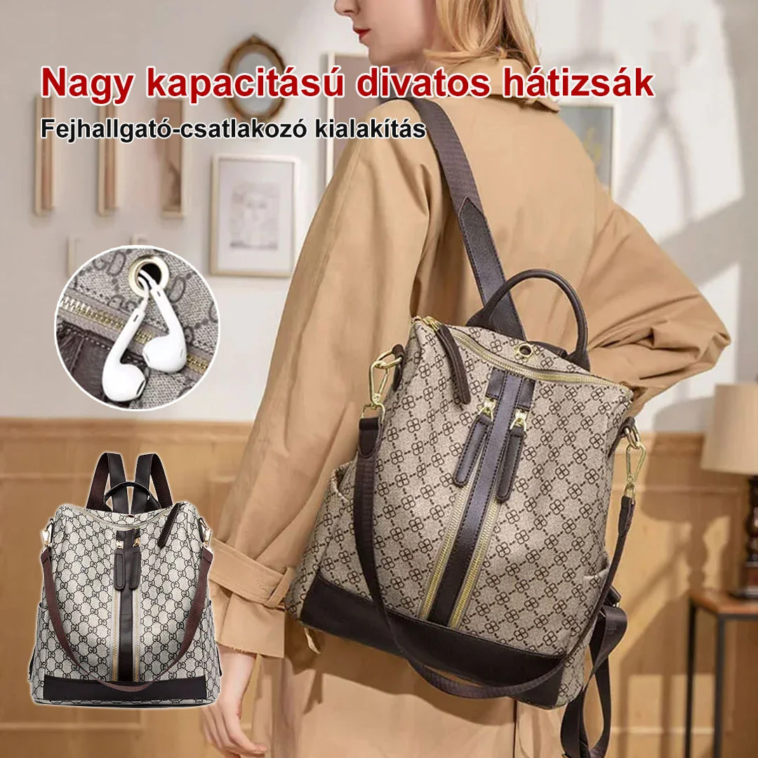 Nagy kapacitású divatos hátizsák