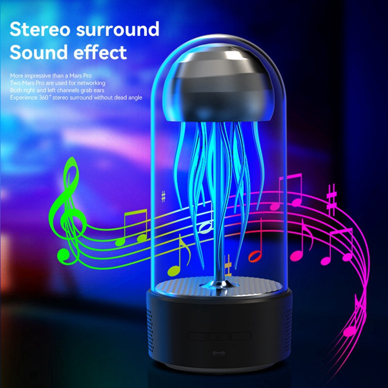 New Creative Jellyfish Bluetooth Speaker Colorful Lamp