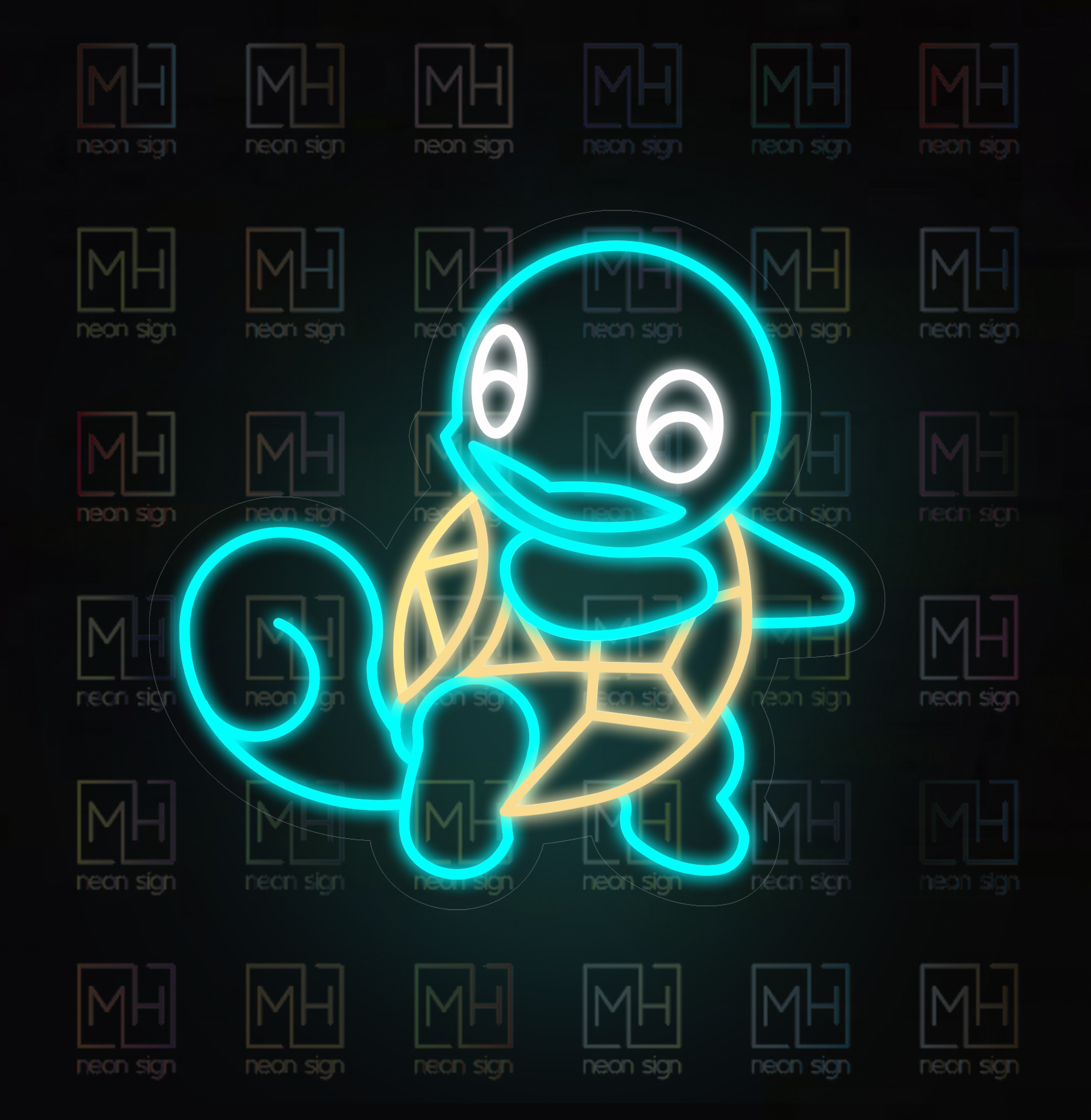 Squirtle Anime Neon Sign Light