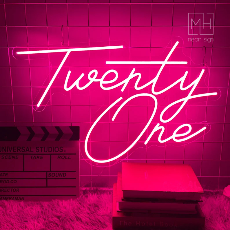 Twenty One LED Neon Sign