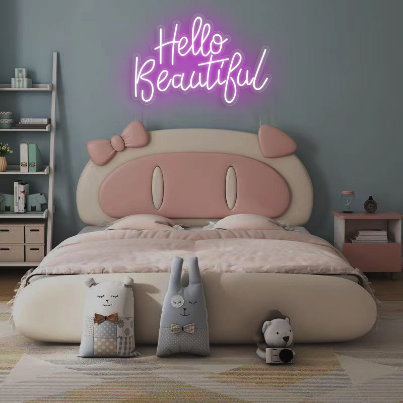 "Hello Beautiful" LED Neon Sign Light-MHneonsign