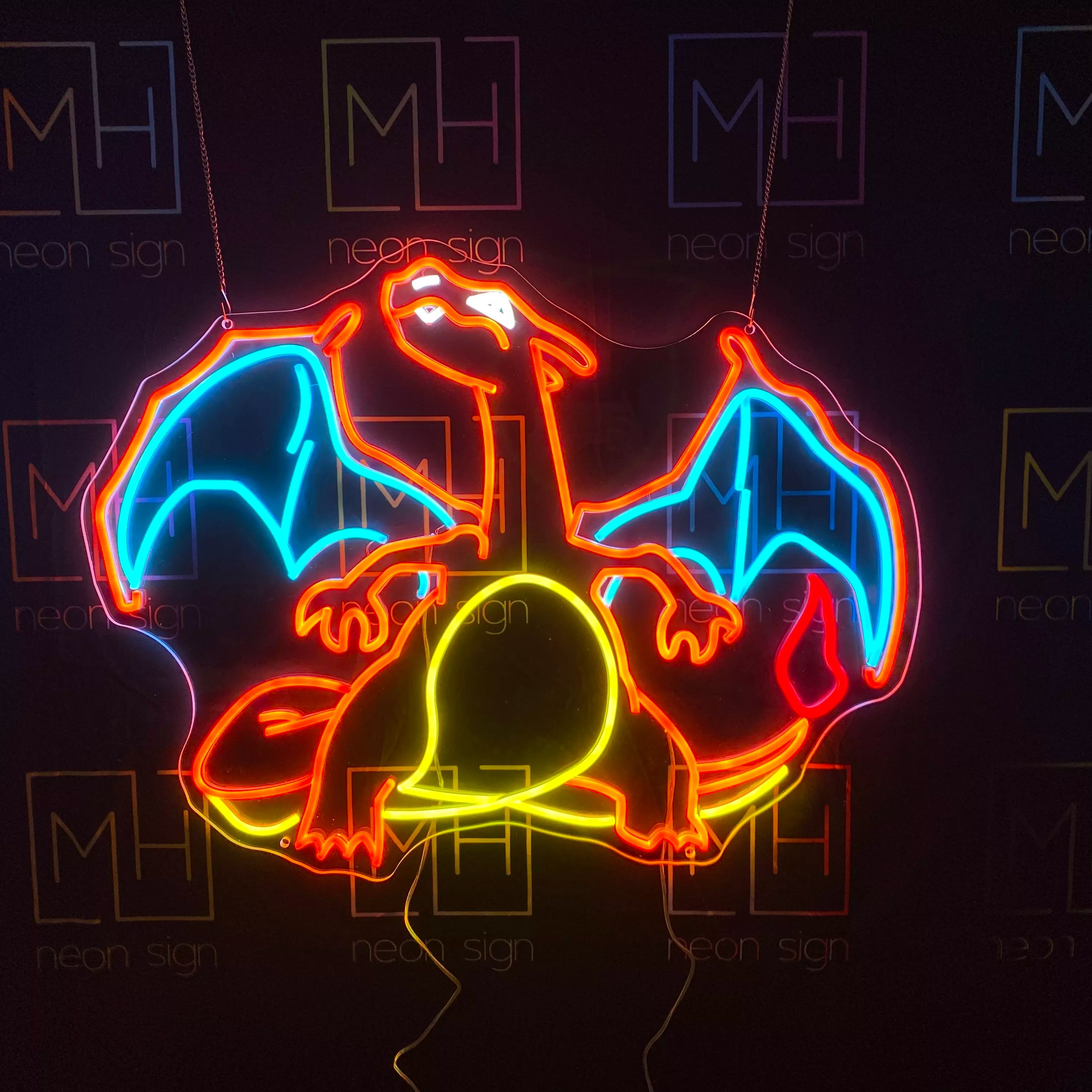 Charizard Pokemon Neon Sign, LED Light, Anime