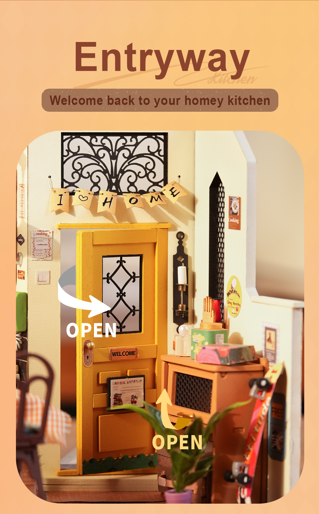 New】Rolife Happy Meals Kitchen DIY Plastic Miniature House – Kouhigh Toys